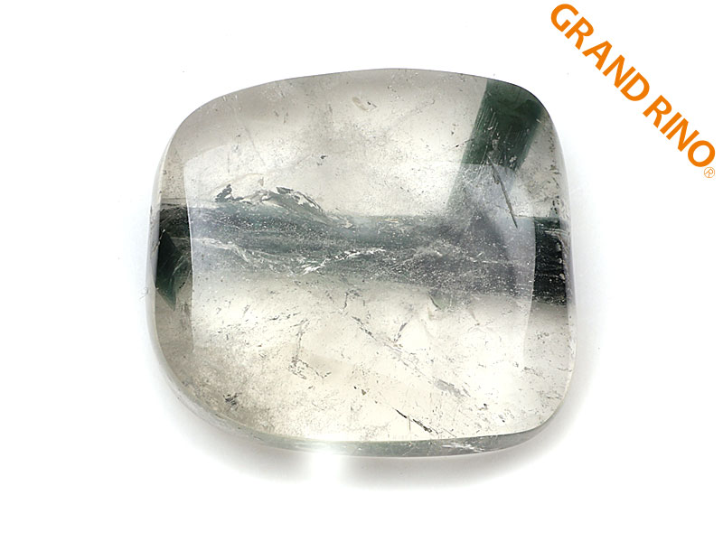 グリーントルマリンインクォーツ   スクエア型 タンブル    W55XH50XD18MM 97.00 GM 2203