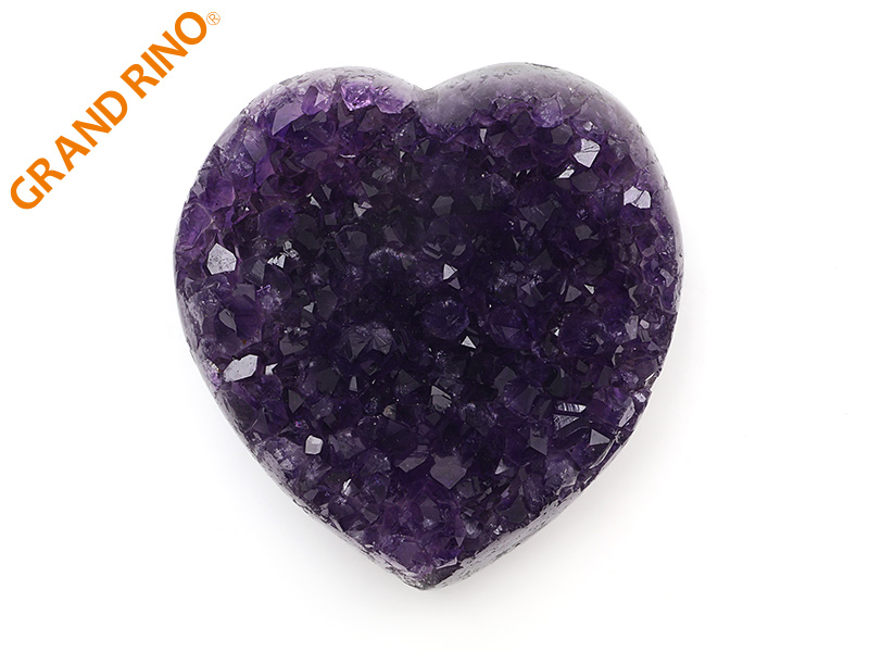 ウルグアイアメシスト  5A ハート型 クラスター    W85XH87XD39MM 370.00 GM 2209/#10