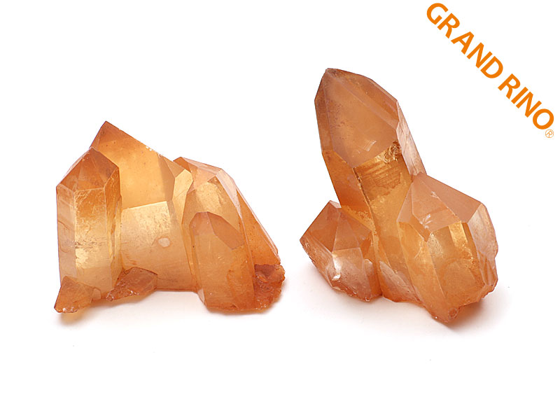 タンジェリンクォーツ  EX  クラスター (B) (2個セット)   20 GM 2209/#15