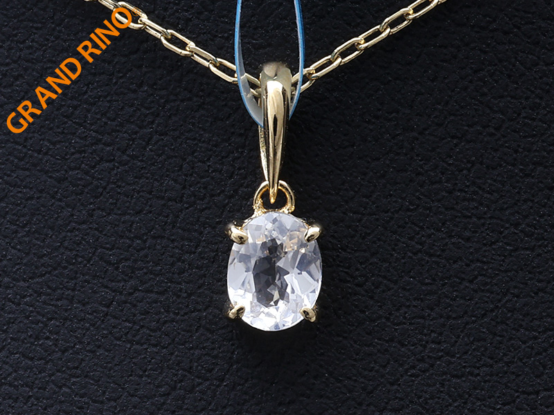 フェナカイト  GA2X オーバルカット K18PT(YG)   3 石サイズ:0.39CT(総重量:1GM)   1847-2212/#R