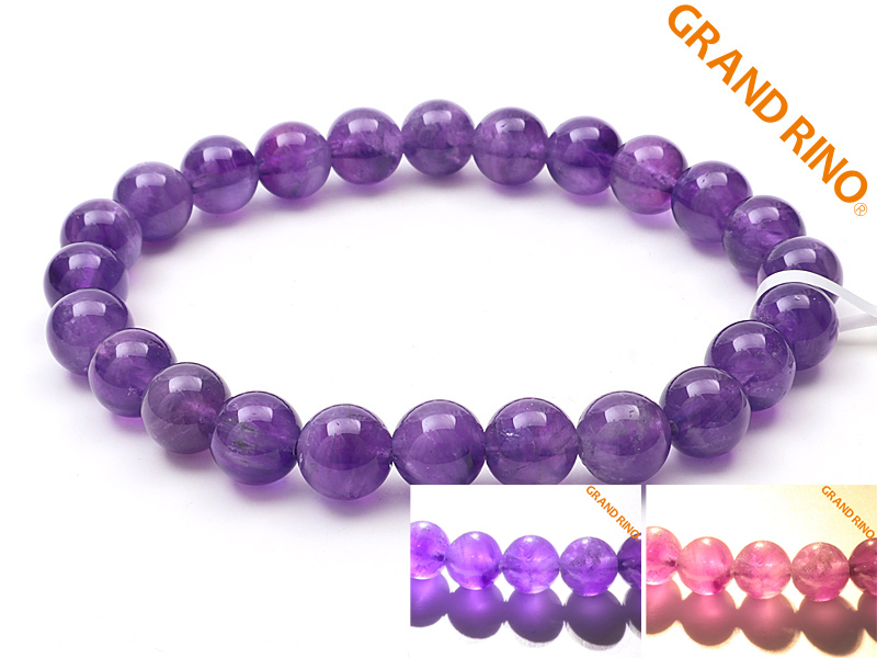 ルワンダアメシスト  2A  ブレス    8MMX24玉 20.00 GM 1744-1801/#4