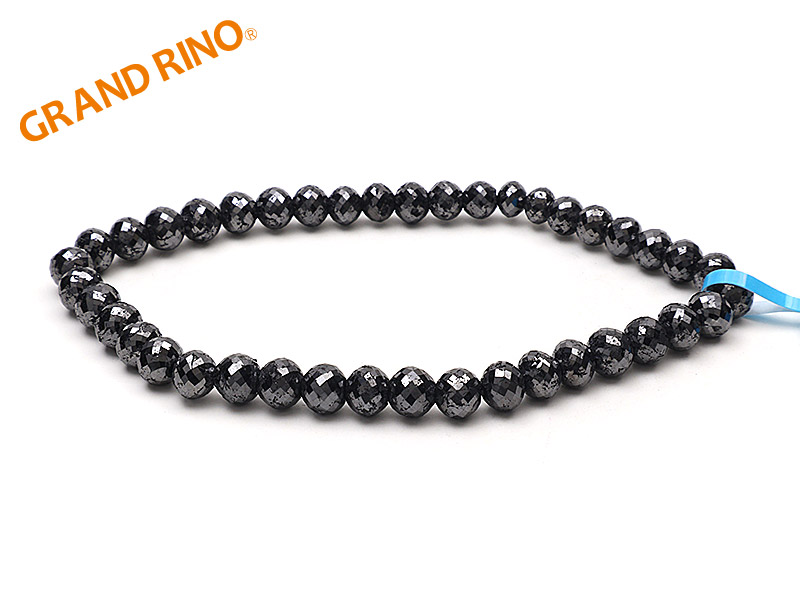 ブラックダイアモンド  6A カット ブレス    4-5.5X5-6MMX41玉 60.03 CT 2225