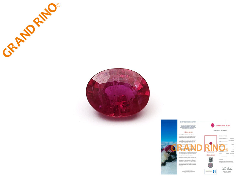 【鑑別書付 8265016827】ルビー(コランダム)  GA オーバルカット ルース   1 W6XH4XD3MM 0.56 CT 2227