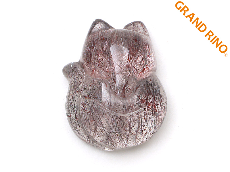 エレスチャルアメシスト  GA キツネ型 ルース    W17XH22XD9MM 5.00 GM 2223