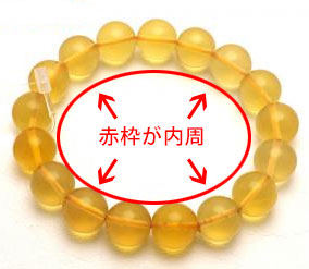 ブレスレットの内周